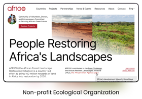 Redesign of the informational platform for AFR100. 
