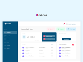 Web application UX/UI for Zigawallet Fintech/Crypto Platform
