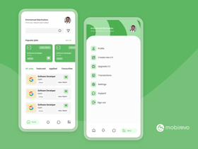 Mobile UX/UI for jobmag career app