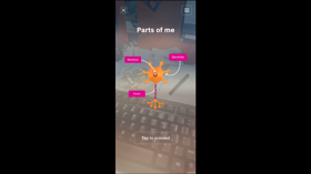AR app shares interactive graphical neuron models with MCQ quiz. Learn about brain sub-topics like neurons.
