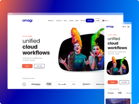 Amagi.com - Complete UX UI Design for a Website solution built on Hubspot CMS