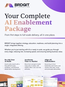 BRDGIT, a brand of The SilverLogic, brings together strategy, education, readiness, and build planning into a single, integrated offering.