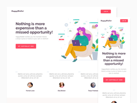 Happy Wallet: Landing page design for Chrome Extension