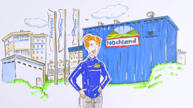 Screenshot of an animation for Hochland