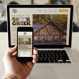 Single Page Website Design Cabin Rental