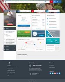 Web portal for utility services on the east coast