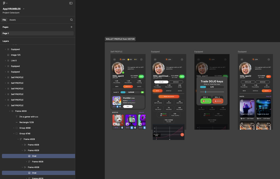 App Design in figma with interactive prototypes