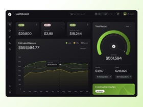 Dashboard for Stocks & Crypto Investment Platform
