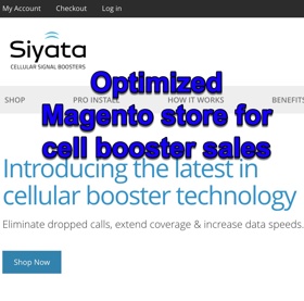 Optimized Magento store for cell booster sales
Improved performance, checkout, and mobile UX for Magento-based signal booster store, leading to better