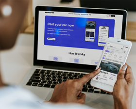 A car rental app connecting riders and rental companies