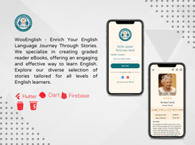 WooEnglish - Your Destination for Adapted English Books. It specializes in creating adapted books in English, with options available for beginners and