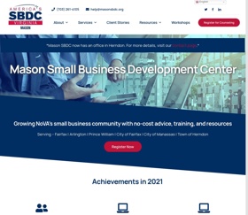 George Mason Small Business Development Center: https://masonsbdc.org