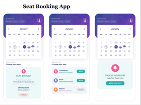 Seat Booking App for Hybrid Work Environments
Seat Booking App is designed to streamline office space management, enabling employees to reserve seats.