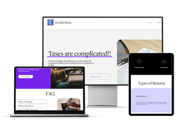 Professional website built on Squarespace in for tax accounting business.