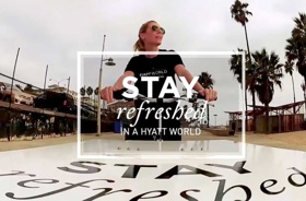 Hyatt World, Stay Refreshed
A social media promo of Hyatt employees handing out refreshments to beach goers.