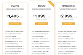 Transparent pricing is found on our website: growthfriday.com