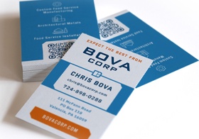 Graphic design of business card