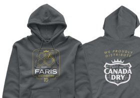 Anniversary logo design applied to apparel