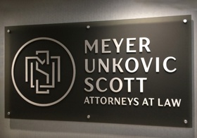 Interior office logo signage