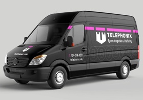 Vehicle wrap design for services provider