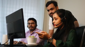 Office Pictures of Customer Care Support Agents Working In International Projects