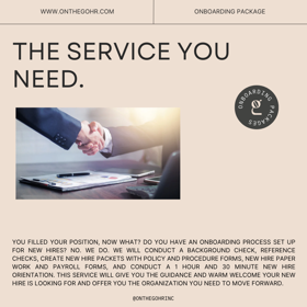 Our onboarding service