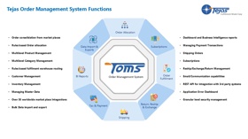Tejas Order Management Systems TOMS Features