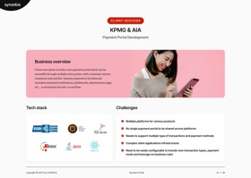 Payment Portal Development for KPMG & AIA