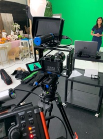 Filming a segment for a CPR/AED instructional video in Addison, TX.