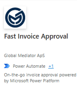 The app based on PowerPlatform "Fast Invoice Approval" has been published on AppSource