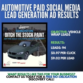 Each paid ad service we offer comes with a custom video or graphic content creation. 
 

This level of professionalism has helped us convert business 