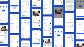 Displays mobile app UI/UX, cross-platform development, backend integrations, and app store deployment.