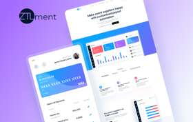 Web design of ZTLment, a Danish fintech