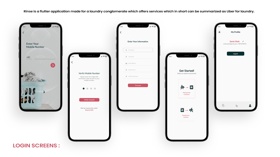 Rinse app Login screens