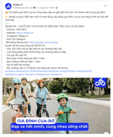 [Sale content] Promote emotion between family members by cycling together. Then introduce bicycle store of Xedap.vn  