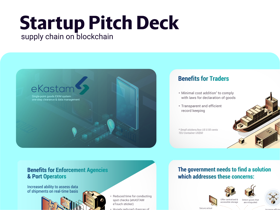 Supply chain start pitch deck design.