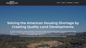 A 5 page website & blog for a land development company.
