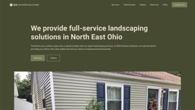 A one page website for a local landscaping company.