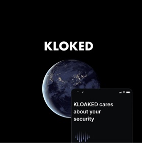 Kloked encrypted messaging platform with branding, custom UI elements, typography, fonts, and more.