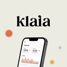 Klaia web and mobile app design. B2B product for influencers to track finances, manage brand deals, and optimize their workflow.