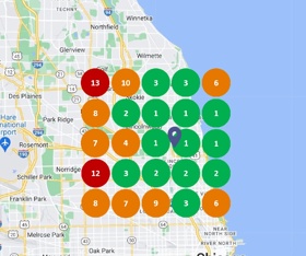 GMB ranking improvements in the Google 3-pack result box.