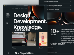 Design & Development agency website design concept.
