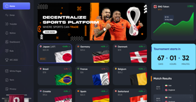 A World Cup project is designed based on the Smart Contract Reward Pool, each country has a separate pool. Products built on BSC