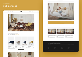 Exquisite web design for a classy furniture brand