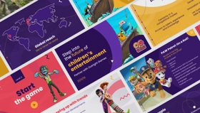 Pitch deck slides for gaming company