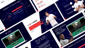 Product presentation slides for tech company