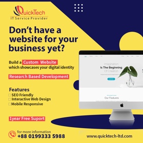 Website development image of QuickTech IT