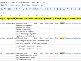 Client's on-page SEO report