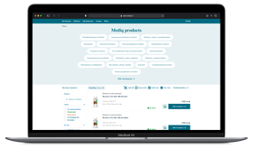 Prototype for B2B/B2C e-commerce platform with shelving and inventory services for medical goods.