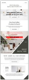 To engage customers, we crafted an engaging email template & developed a marketing strategy for a skincare company.